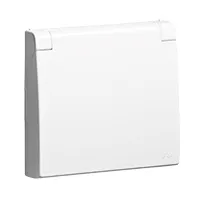 Centro Schuko com Tampa e Obtur (IP44) Grafite