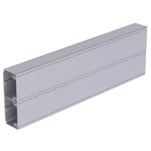 93 Calha 2 tampas anodizado cinzento 50x150 Alumínio