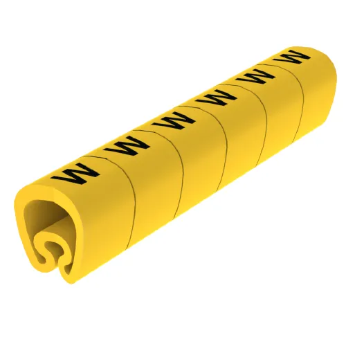 18 Sinalizadores pré-cortados amarelo Ø8 PVC plastificado