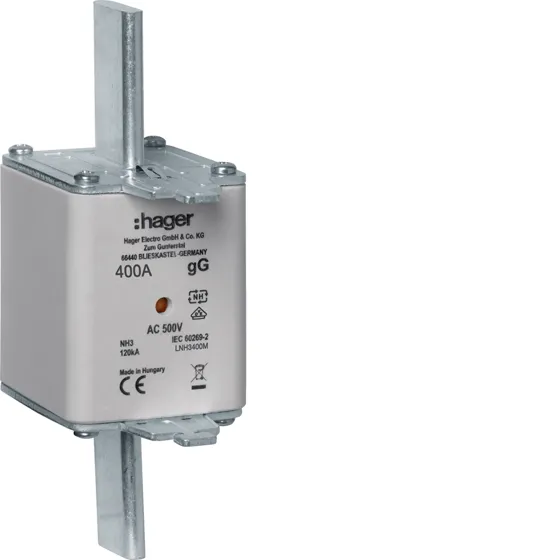Fusível de Facas NH3C GG 400A 500V