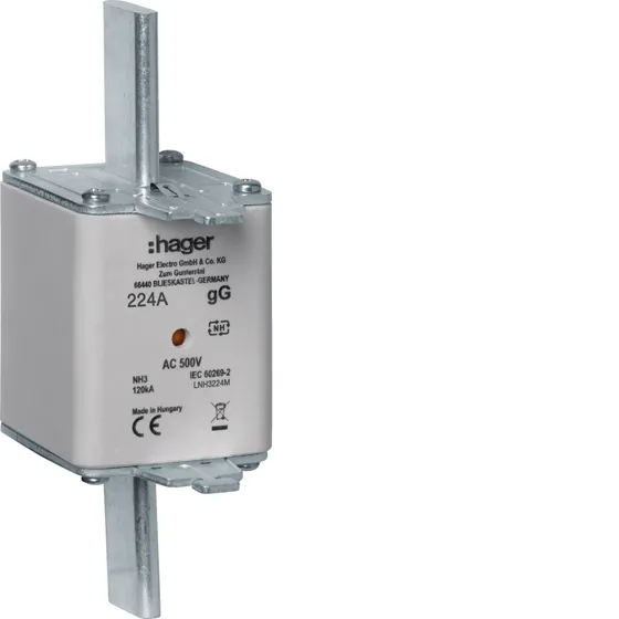 Fusível de Facas NH3C GG 224A 500V