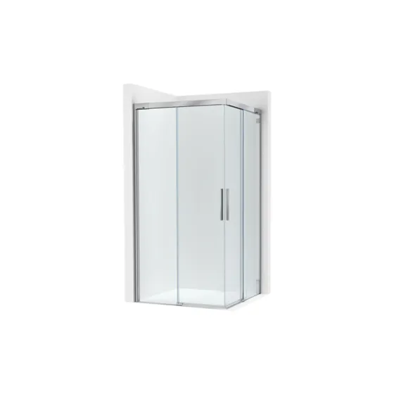 Naray Divisória Base de Duche L2 850x2000mm Maxiclean Prata Brilho