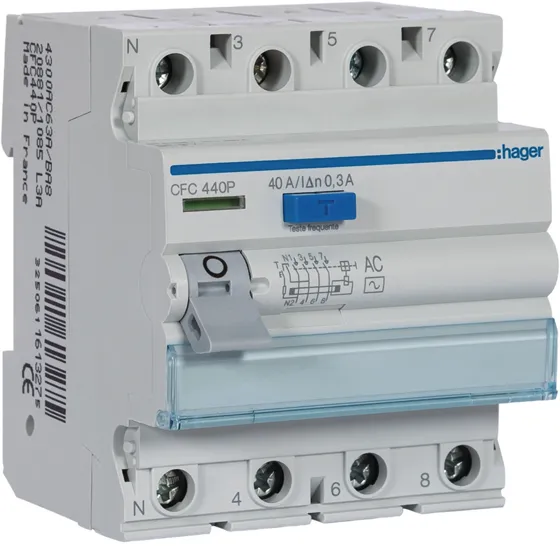 Inter. Dif. 4P 40A 300mA Tipo AC 4m