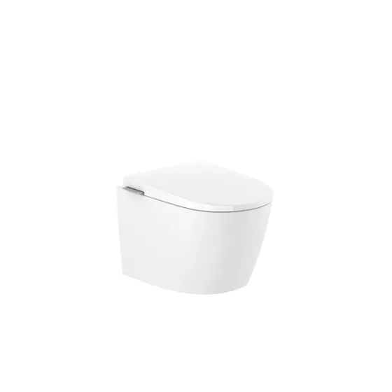 Avant-e In-Tank® Sanita Suspensa Hidraulica 4,5/3L com Roca Rimless® Vortex e Assento e Tampo de Queda Amortecida Supraglaze®. Necessita de Ligação À Rede Elétrica. Branco