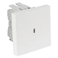 Botão Basculante Luminoso (12V) 2 Mód PT Mate