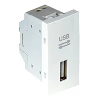 Tomada de Dados USB - 1 Mód Prata