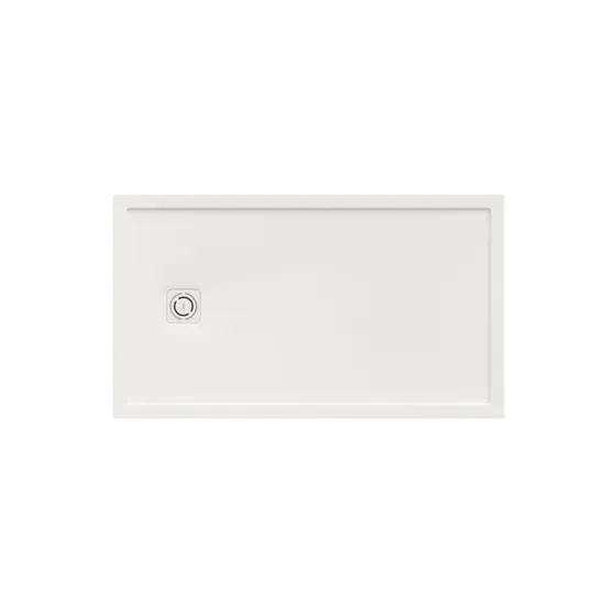 Terran Base Duche Stonex® com Moldura, Textura Gravilha Superficie Antidderrapante com Grelha Twist À Cor e Valvula Grande Caudal H=80mm 1400x800 MM Café