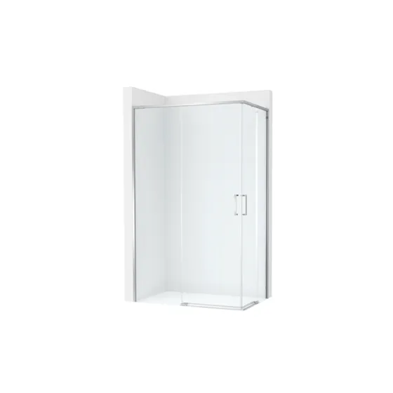 Ura-N Divisória Duche 2L2 900x2000(Alt) MM Maxiclean Prata Brilho